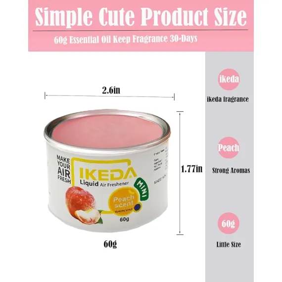 Ikeda 2 Adet Şeftali Kokulu Esansiyel Yağ Koku Giderici, 2 image