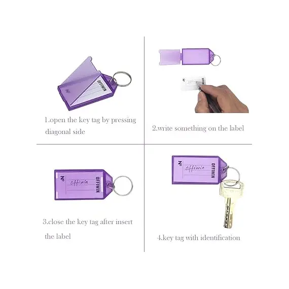OFFIWIN 120 ADET Plastik Etiketli Anahtarlık, 3 image OFFIWIN 120 ADET Plastik Etiketli Anahtarlık, 3 image