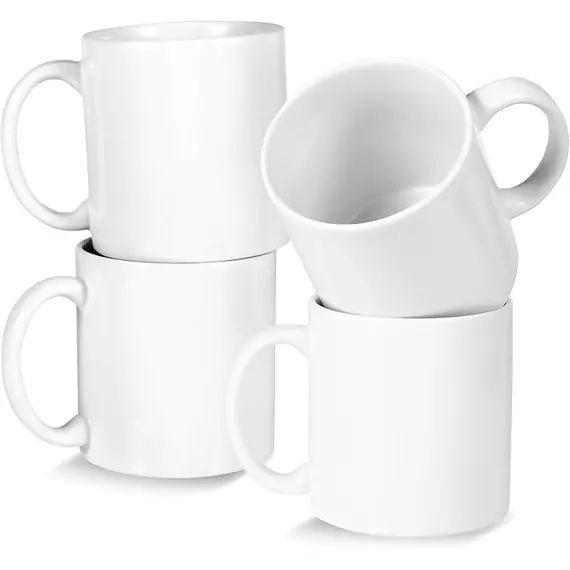 BYCNZB Büyük Saplı 4'lü Set Kupa Bardak, Color: Black