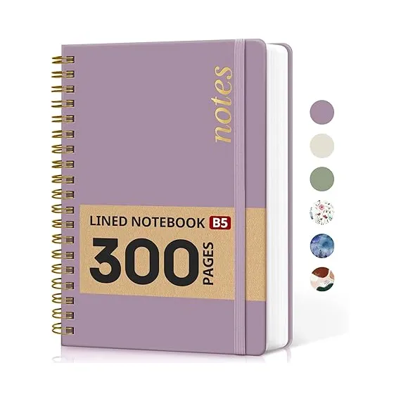Taja Çizgili Spiralli Defter