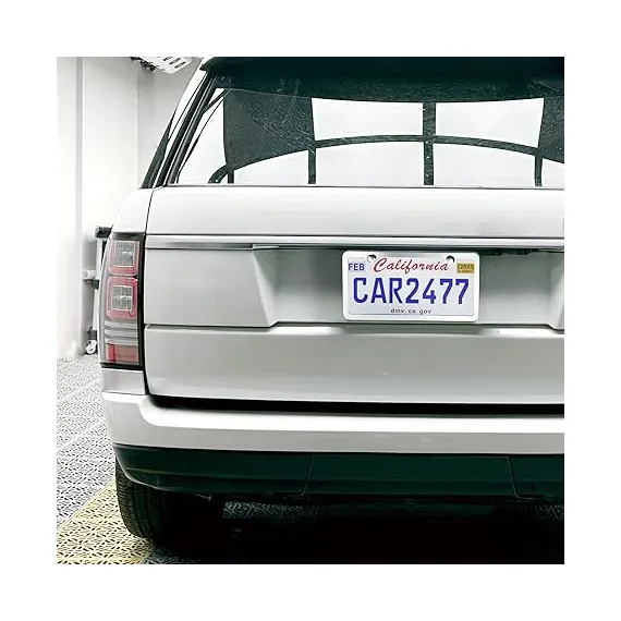 lengnoyp 2'li Paket Katı Gümüş Paslanmaz Araba Plaka Çerçevesi, 4 image