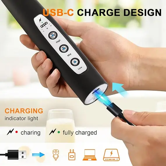 YUSWKO 3 Kafalı Şarj Edilebilir Elektrikli Çırpma Teli, 2 image YUSWKO 3 Kafalı Şarj Edilebilir Elektrikli Çırpma Teli, 2 image