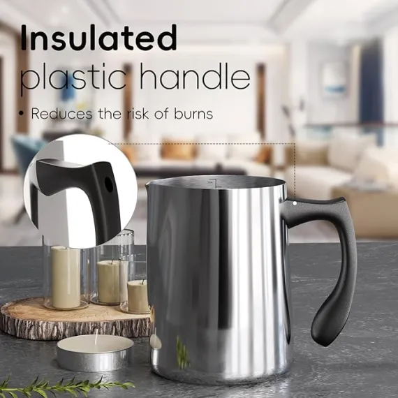 CasaCulina Isıya Dayanıklı Saplı 32oz Paslanmaz Çelik Sürahi, 5 image CasaCulina Isıya Dayanıklı Saplı 32oz Paslanmaz Çelik Sürahi, 5 image