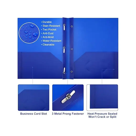 Cholemy 36 Adet Çatallı Plastik Cep Klasörleri, 3 image Cholemy 36 Adet Çatallı Plastik Cep Klasörleri, 3 image