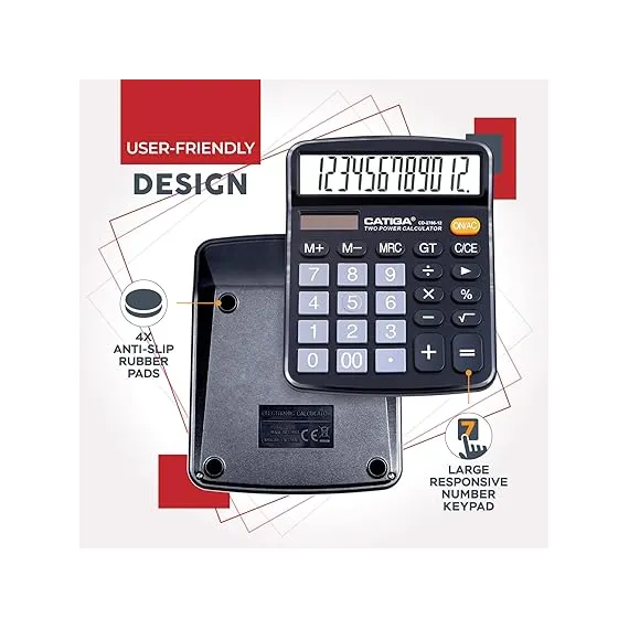 CATIGA 12 Haneli Masaüstü Hesap Makinesi, 4 image CATIGA 12 Haneli Masaüstü Hesap Makinesi, 4 image