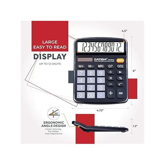 CATIGA 12 Haneli Masaüstü Hesap Makinesi, 2 image CATIGA 12 Haneli Masaüstü Hesap Makinesi, 2 image
