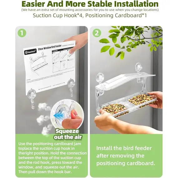 Güçlü Vantuzlu Pencere İçin Kuş Yuvası, 4 image Güçlü Vantuzlu Pencere İçin Kuş Yuvası, 4 image