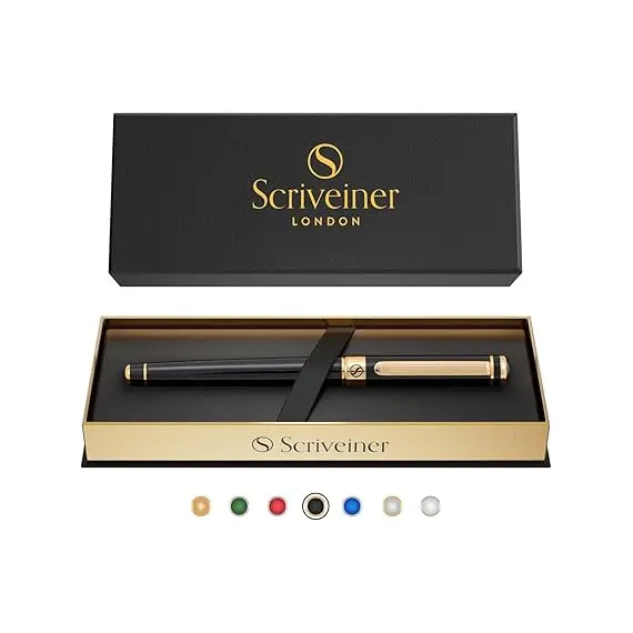 Scriveiner Siyah Lake Rollerball Kalem, Renk: Mavi