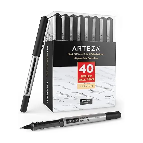 ARTEZA rollerball kalemler 40'lık paket, Renk: Lacivert