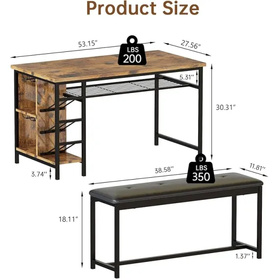 AWQM Yerden Tasarruf Sağlayan Yemek Masası Takımı 2-4 Kişilik, 5 image AWQM Yerden Tasarruf Sağlayan Yemek Masası Takımı 2-4 Kişilik, 5 image