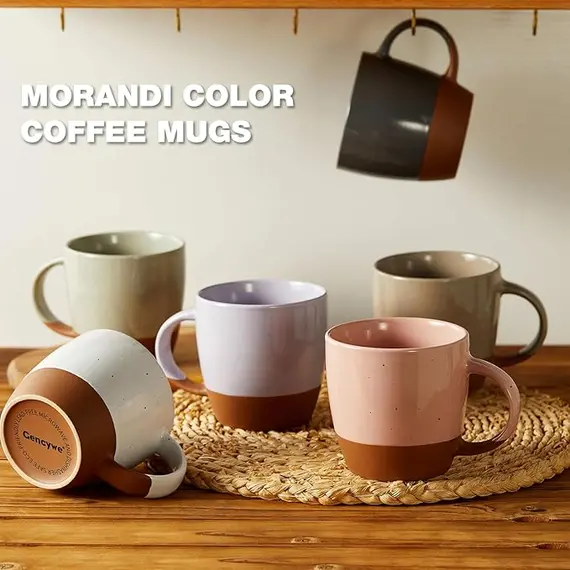 Morandi Renkli Seramik Kahve Kupaları 6'lı Set, 2 image Morandi Renkli Seramik Kahve Kupaları 6'lı Set, 2 image