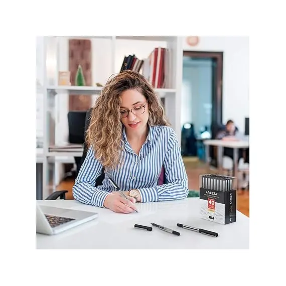 ARTEZA rollerball kalemler 40'lık paket, Renk: Siyah, 3 image ARTEZA rollerball kalemler 40'lık paket, Renk: Siyah, 3 image