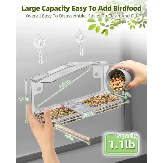 Güçlü Vantuzlu Pencere İçin Kuş Yuvası, 3 image Güçlü Vantuzlu Pencere İçin Kuş Yuvası, 3 image