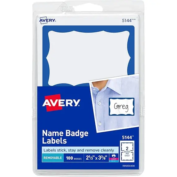 Avery 100'lü Özelleştirilebilir İsim Etiketleri