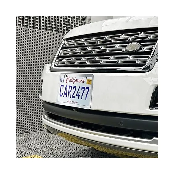 lengnoyp 2'li Paket Katı Gümüş Paslanmaz Araba Plaka Çerçevesi, 3 image