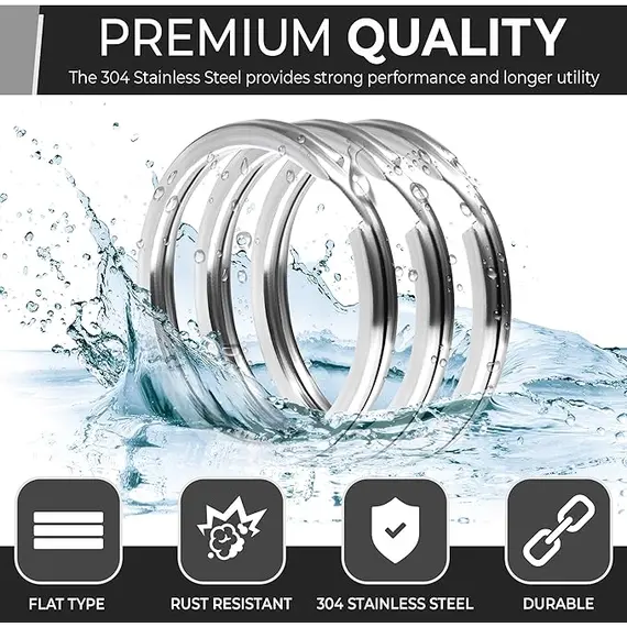 CREST 5 adet Cerrahi ve Denizcilik Sınıfı Paslanmaz Çelik Anahtarlık, 4 image CREST 5 adet Cerrahi ve Denizcilik Sınıfı Paslanmaz Çelik Anahtarlık, 4 image