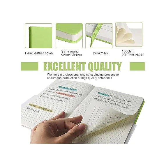 EMOMAS Çizgili Defter 6'Lı  160 Sayfa 5,7 inç x 8 inç, Color: Black, 6 image EMOMAS Çizgili Defter 6'Lı  160 Sayfa 5,7 inç x 8 inç, Color: Black, 6 image