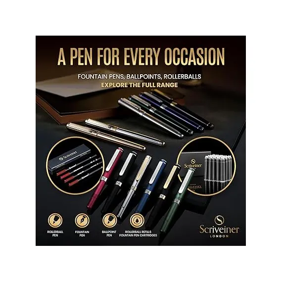 Scriveiner Siyah Lake Rollerball Kalem, Color: Black, 5 image Scriveiner Siyah Lake Rollerball Kalem, Color: Black, 5 image