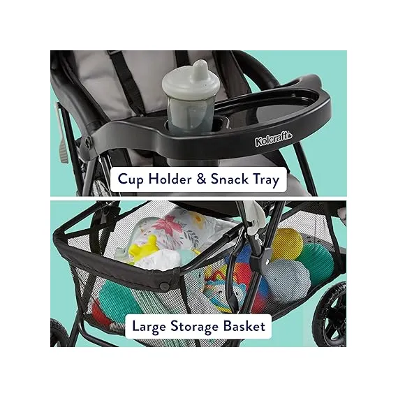 Kolcraft Büyük Saklama Sepeti ve Gölgelikli Bebek Arabası, 4 image