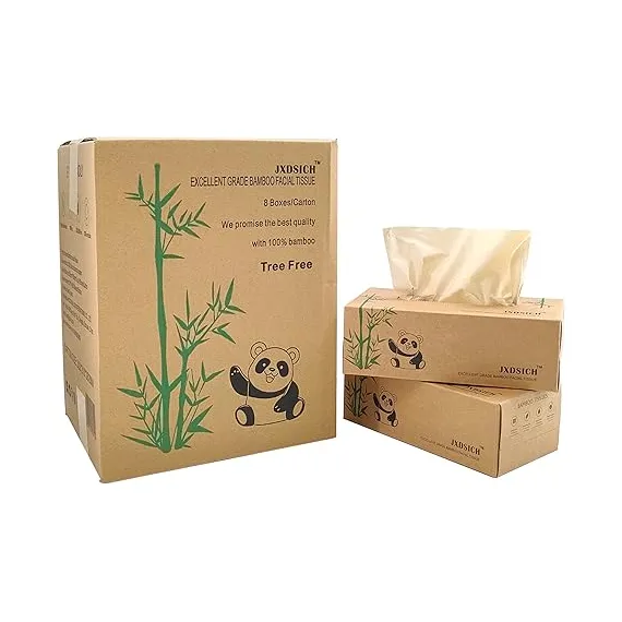 JXDSICH 100'lü yumuşak doğal bambu Kutu Mendil, 2 image JXDSICH 100'lü yumuşak doğal bambu Kutu Mendil, 2 image