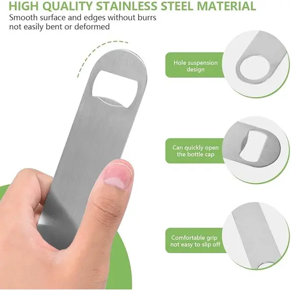 Ağır Hizmet Tipi Paslanmaz Çelik Düz Şişe Açacağı, 2 image Ağır Hizmet Tipi Paslanmaz Çelik Düz Şişe Açacağı, 2 image