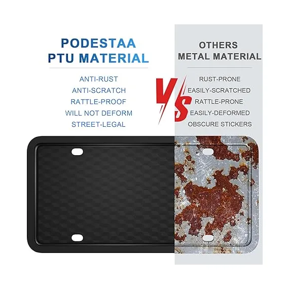 Podestaa 2'li Siyah Plaka Çerçeveleri, 4 image Podestaa 2'li Siyah Plaka Çerçeveleri, 4 image