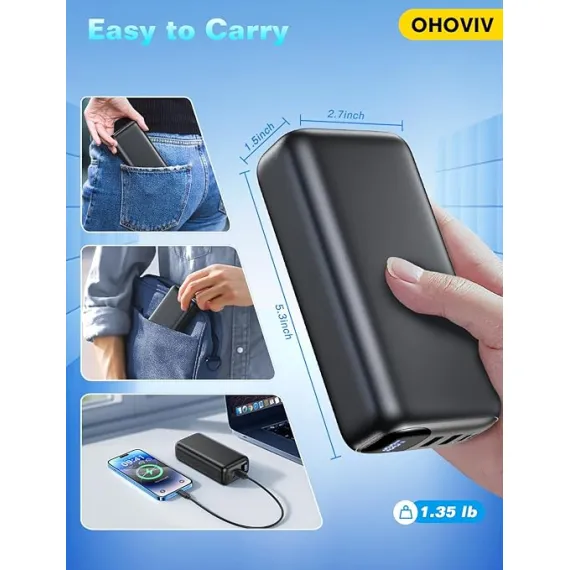 OHOVIV Taşınabilir Şarj Cihazı 50000mAh, 5 image OHOVIV Taşınabilir Şarj Cihazı 50000mAh, 5 image