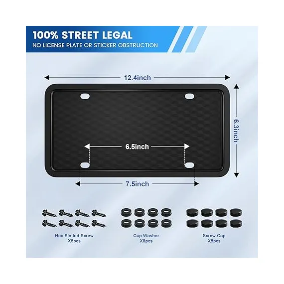 Podestaa 2'li Siyah Plaka Çerçeveleri, 2 image Podestaa 2'li Siyah Plaka Çerçeveleri, 2 image