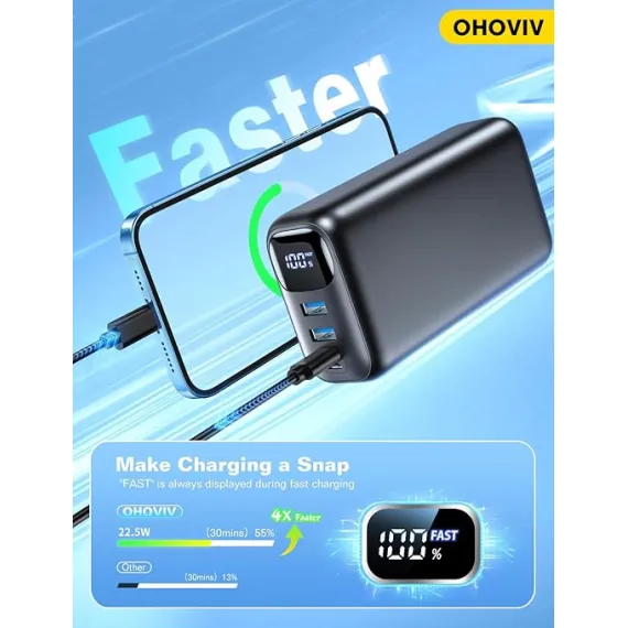 OHOVIV Taşınabilir Şarj Cihazı 50000mAh, 3 image OHOVIV Taşınabilir Şarj Cihazı 50000mAh, 3 image