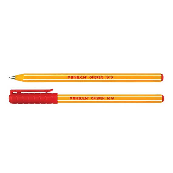 Pensan Office Pen 1010, Ink Color: Red, 3 image