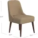 HomePop Döşemeli Kahverengi Sandalye, 3 image HomePop Döşemeli Kahverengi Sandalye, 3 image