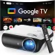 HAPPRUN  WiFi ve Bluetooth'lu Google TV Projektörü HAPPRUN  WiFi ve Bluetooth'lu Google TV Projektörü