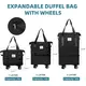 Finnhomy 50L Genişletilebilir Tekerlekli Seyahat Çantası, 2 image