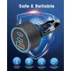 KENHAO 3 Bağlantı Noktalı 67W Çift USB-C VE USB-A Araç Güç Adaptörü, 4 image KENHAO 3 Bağlantı Noktalı 67W Çift USB-C VE USB-A Araç Güç Adaptörü, 4 image