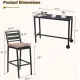 TIMSATIO 3 Parçalı Bar Masası ve Sandalye Takımı, 3 image TIMSATIO 3 Parçalı Bar Masası ve Sandalye Takımı, 3 image